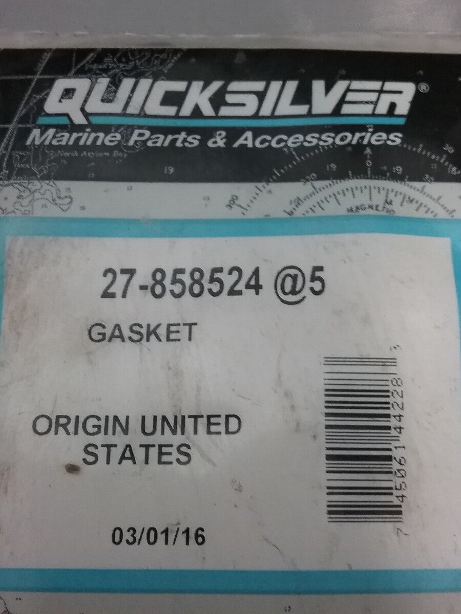 NEW GENUINE QUICKSILVER 27-858524 QTY12 WATER PUMP BASE UPPER GASKET Mercury 150