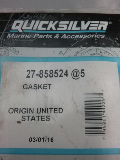 NEW GENUINE QUICKSILVER 27-858524 QTY12 WATER PUMP BASE UPPER GASKET Mercury 150