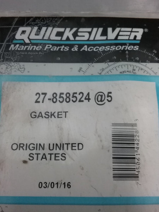 NEW GENUINE QUICKSILVER 27-858524 QTY12 WATER PUMP BASE UPPER GASKET Mercury 150