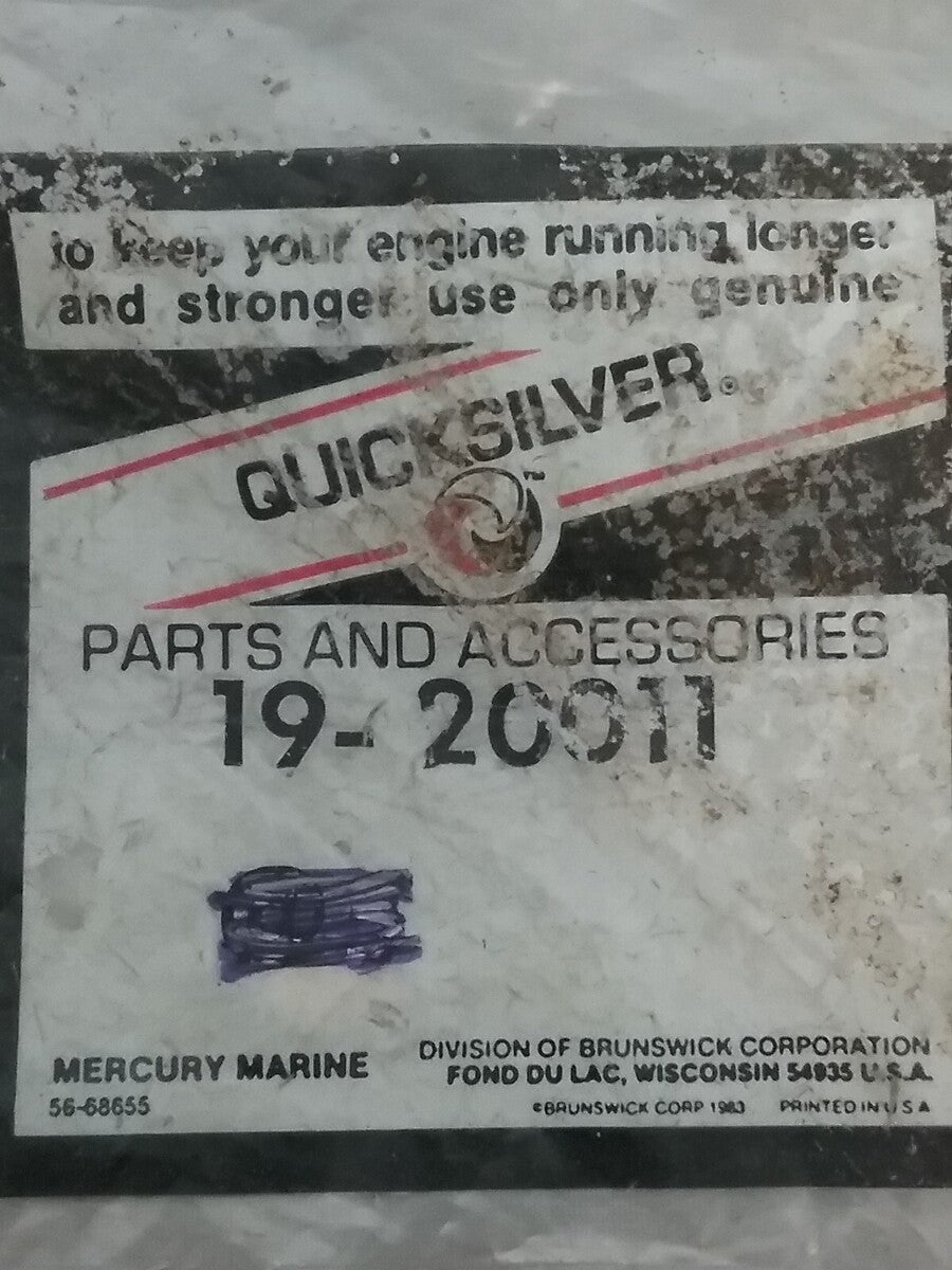 NEW QUICKSILVER 19-20011 QTY2 WELCH PLUG Mercury outboard