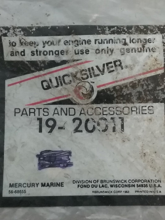 NEW QUICKSILVER 19-20011 QTY2 WELCH PLUG Mercury outboard