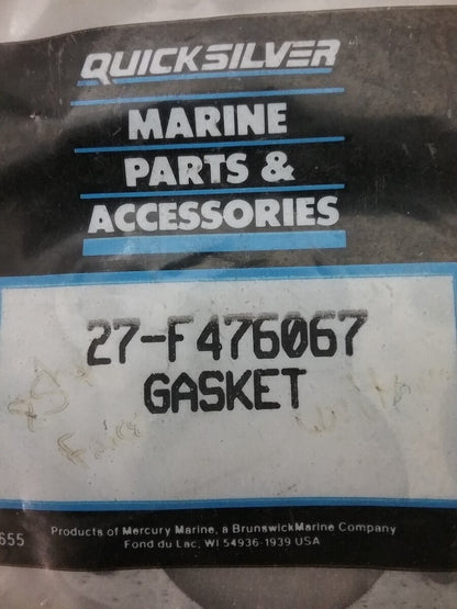 NEW QUICKSILVER 27-F476067 GASKET Mercury Sportjet Jet Drive 90HP Force Outboard