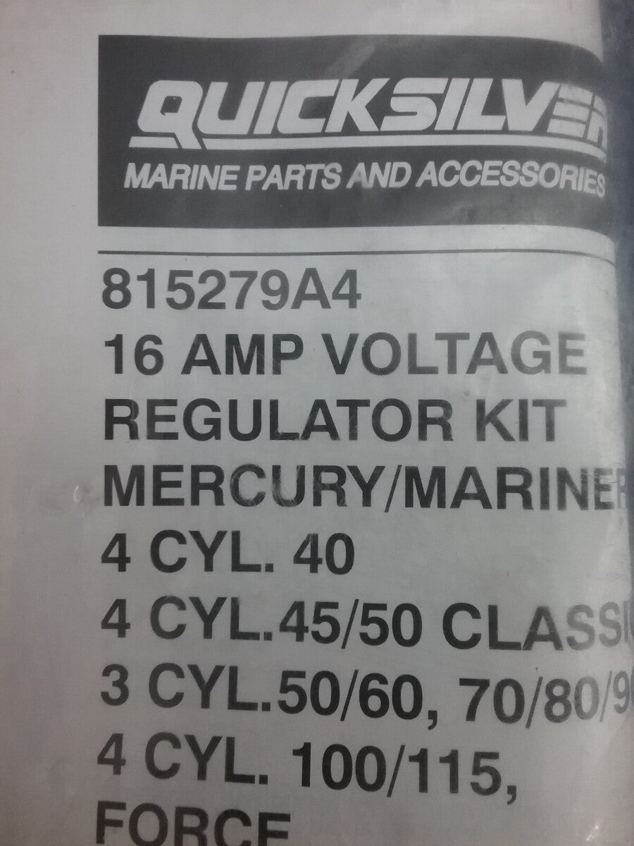 NEW QUICKSILVER 815279A4 16AMP VOLTAGE REGULATOR MERCURY, MARINER, FORCEJET