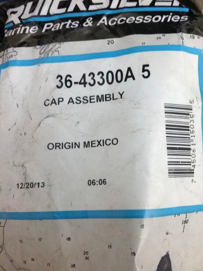 NEW QUICKSILVER 36-43300A5 OIL CAP ASSEMBLY MERCURY. MARINER, SPORTJET OUTBOARD