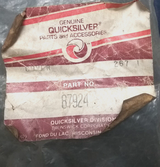 NEW QUICKSILVER 87924 DEMOUNTABLE END PLATE COVER MERCURY MERCRUISER 3.7L