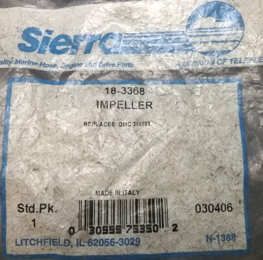 NEW SIERRA 18-3368 IMPELLER JOHNSON EVINRUDE AND SUZUKI 35HP