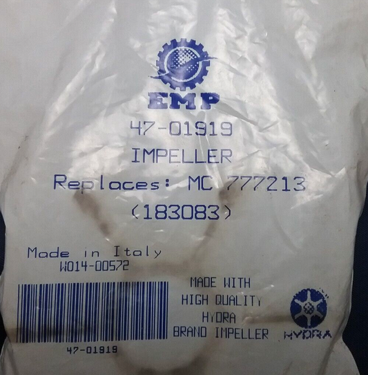 NEW ENGINEERED MARINE PRODUCTS 47-01919 IMPELLER JOHNSON EVINRUDE 35 40 50 60HP
