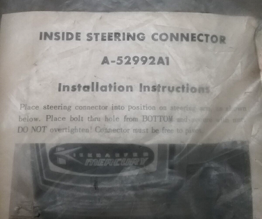 NEW GENUINE MERCURY A-52992A1 STEERING CONNECTOR MERCURY 350 500 MODELS