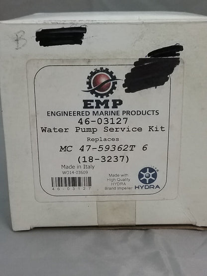 NEW EMP 46-03127 WATER PUMP SERVICE KIT Fits Plastic 1 pc. Body Sea Water Pump