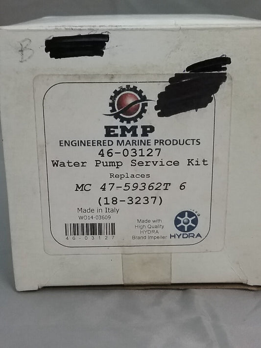 NEW EMP 46-03127 WATER PUMP SERVICE KIT Fits Plastic 1 pc. Body Sea Water Pump