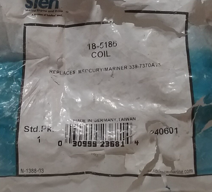 NEW SIERRA 18-5186 COIL MERCURY MARINER OUTBOARDS 6 9.9 10 15 40 60 75 90 100HP