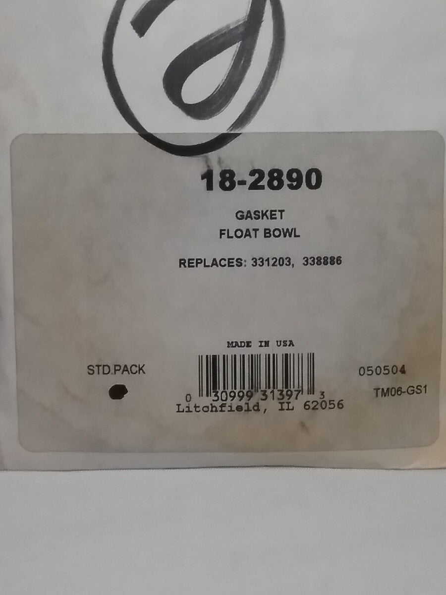 NEW SIERRA 18-2890 FLOAT BOWL GASKET JOHNSON EVINRUDE OUTBOARDS REPLACES 777757