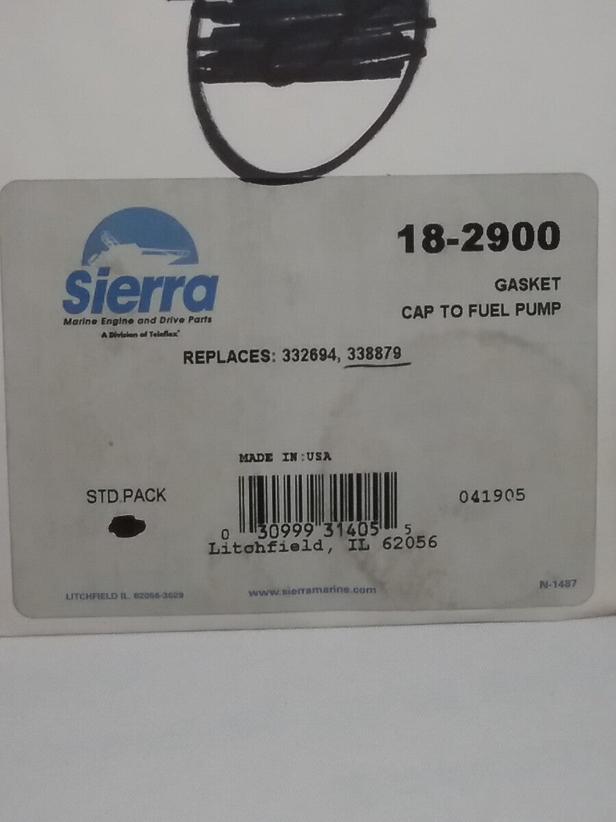 NEW SIERRA 18-2900 GASKET CAP TO FUEL PUMP JOHNSON EVINRUDE 9.9-200HP