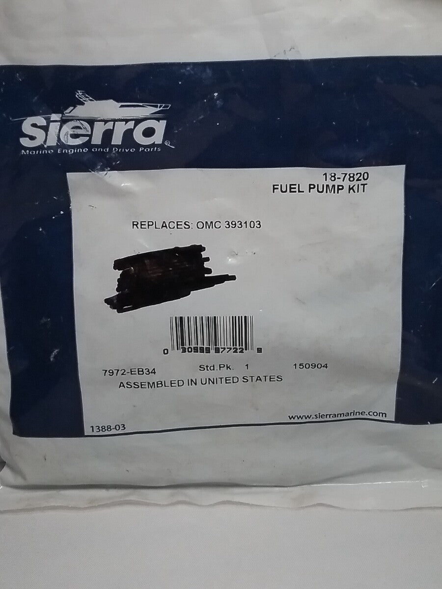 NEW SIERRA 18-7820 FUEL PUMP KIT 1982-1984 JOHNSON EVINRUDE OUTBOARDS