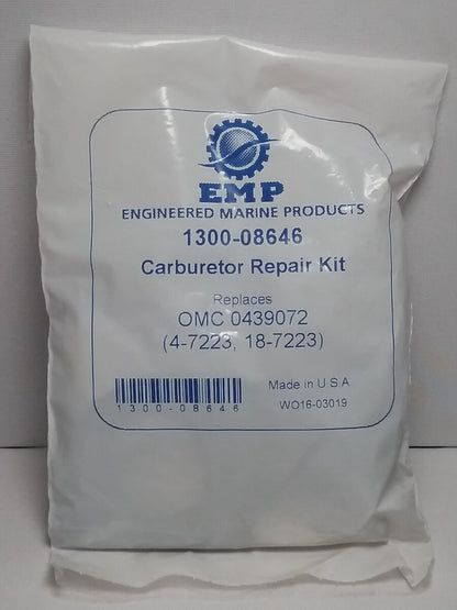 NEW EMP 1300-08646 CARBURETOR KIT 1979 AND LATER JOHNSON EVINRUDE 3-8HP
