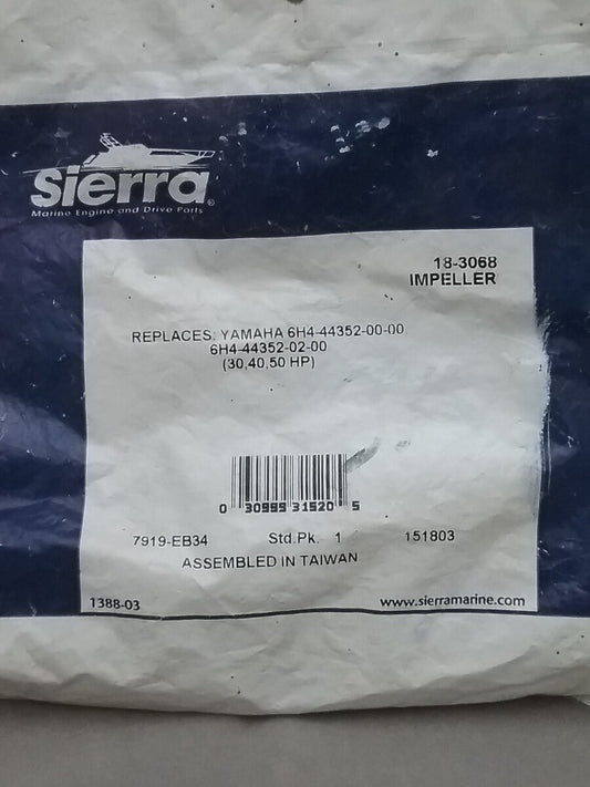 NEW SIERRA 18-3068 IMPELLER YAMAHA OUTBOARD 30 40 50HP