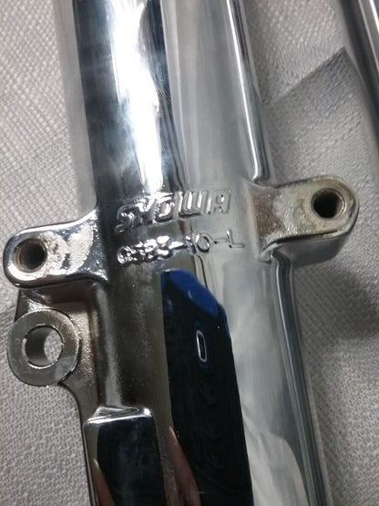 NEW V-TWIN MFG 24-1395/SHOWA G583 CHROME FORK SLIDER BIG TWIN HARLEY FLHR, FLHRC