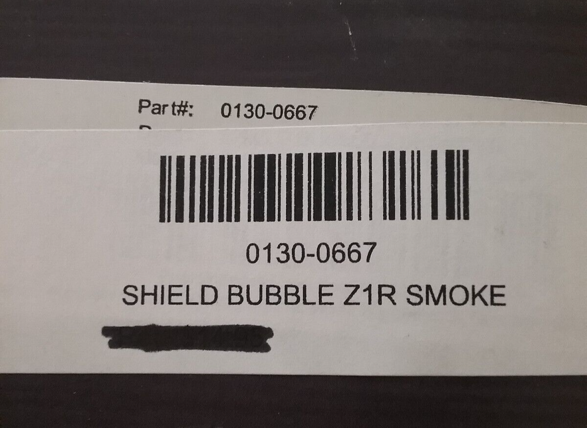 NEW R1Z 0130-0667 THREE SNAP BUBBLE SHIELD - SMOKE
