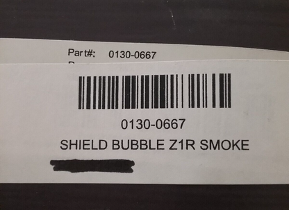 NEW R1Z 0130-0667 THREE SNAP BUBBLE SHIELD - SMOKE