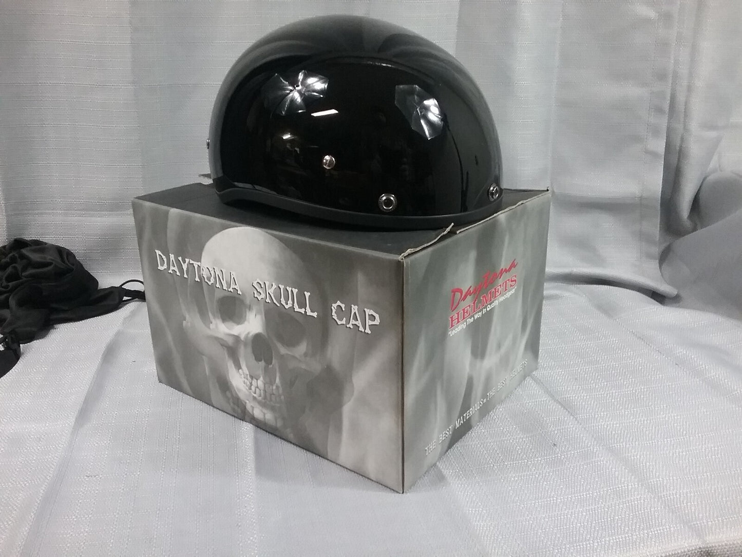 NEW DAYTONA HELMETS D1-A-S 1/2 SHELL HELMET HI-GLOSS BLACK D.O.T. APPROVED