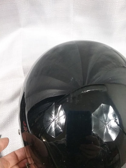 NEW DAYTONA HELMETS D1-A-S 1/2 SHELL HELMET HI-GLOSS BLACK D.O.T. APPROVED