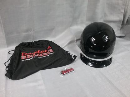 NEW DAYTONA HELMETS D1-A-M 1/2 SHELL HELMET HI-GLOSS BLACK D.O.T. APPROVED