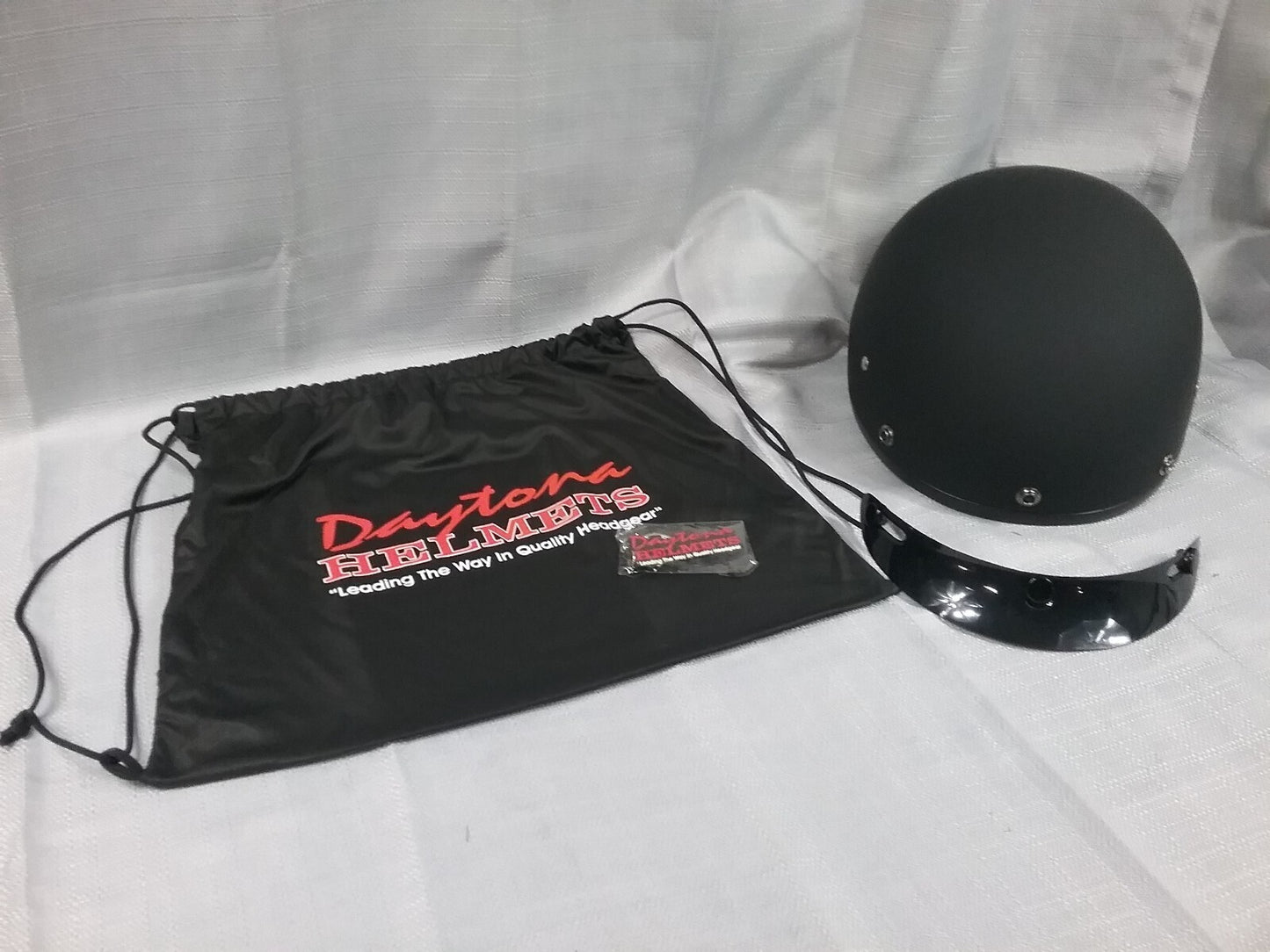 NEW DAYTONA HELMETS D1-B-L 1/2 SHELL HELMET DULL BLACK D.O.T. APPROVED