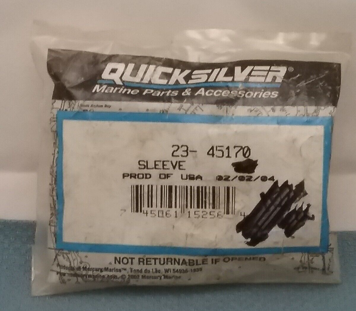NEW QUICKSILVER 23-45170 SLEEVE Mercury Outboard 20 200HP