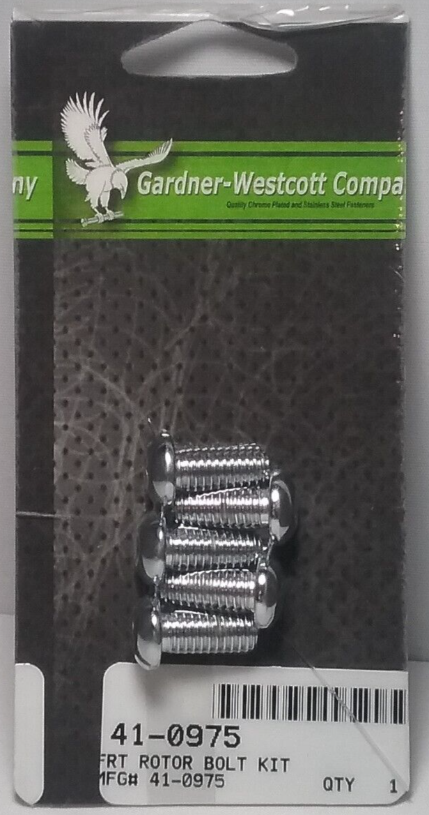 NEW GARDNER WESTCOTT 41-0975 BOLT KIT FOR 2002-2013 HARLEY FRONT BRAKE ROTOR