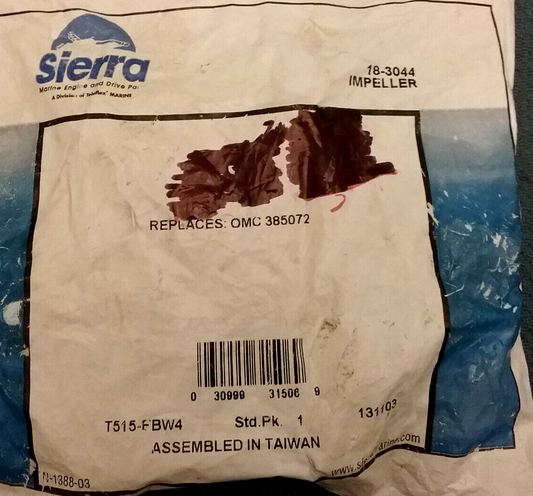 NEW SIERRA 18-3044 IMPELLER Johnson Evinrude Brp Suzuki