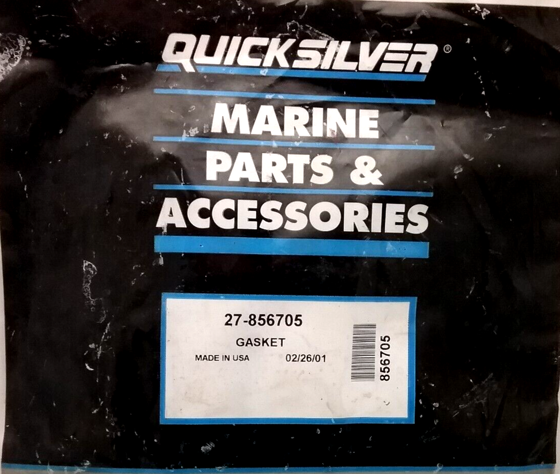 NEW QUICKSILVER 27-856705 GASKET MERCURY 3.7L 1983-1989