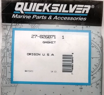 NEW QUICKSILVER 27-8268711 GASKET MERCURY Force 40-50 HP 1995-1997