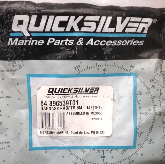 NEW QUICKSILVER 84-896539T01 HARNESS ASSY ADAPTER 8M 1FT 25 Hp to 250 HP