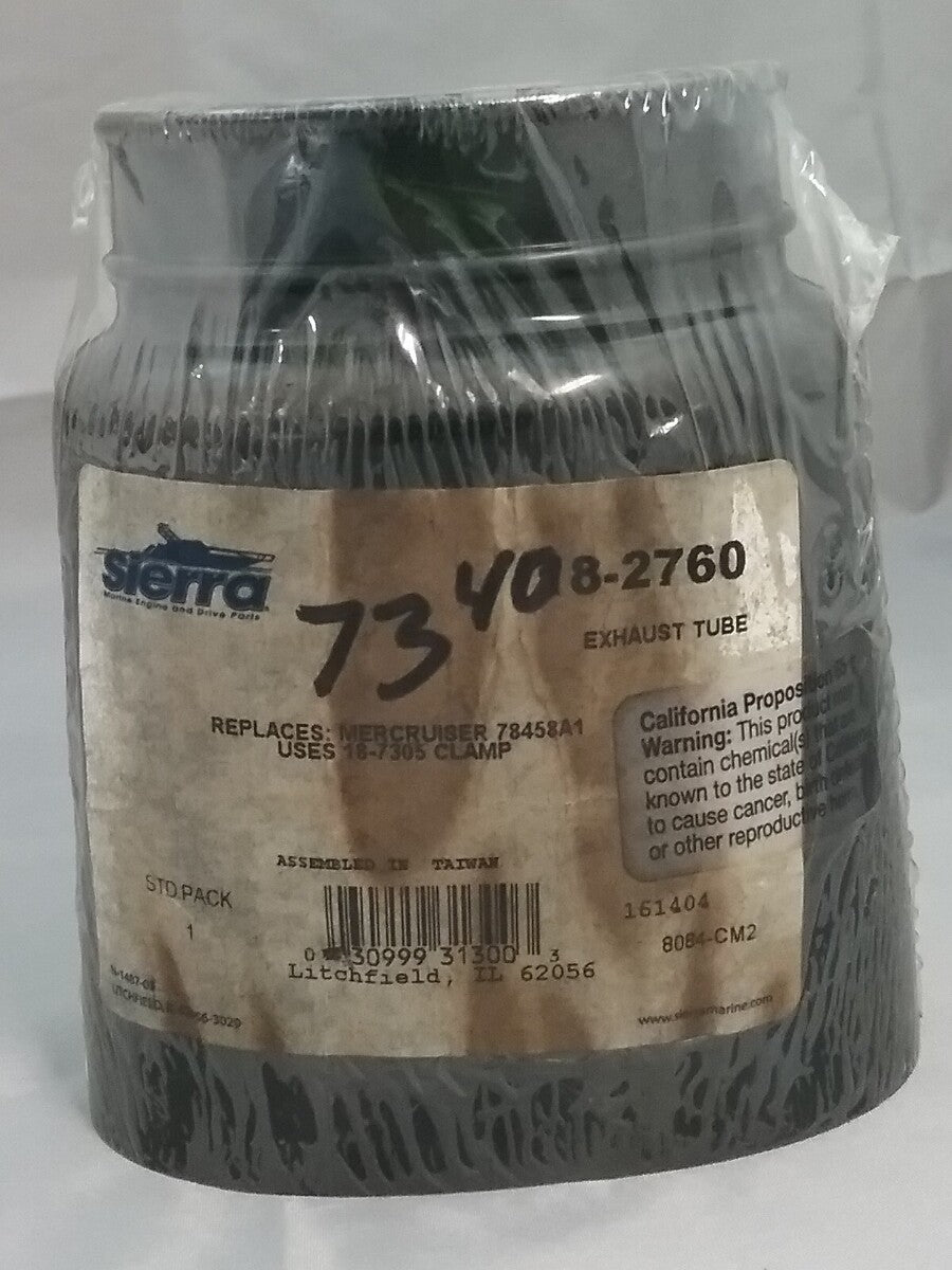 NEW SIERRA 18-2760 EXHAUST TUBE Force Mercruiser Mercury Sportjet Bravo I II Ill