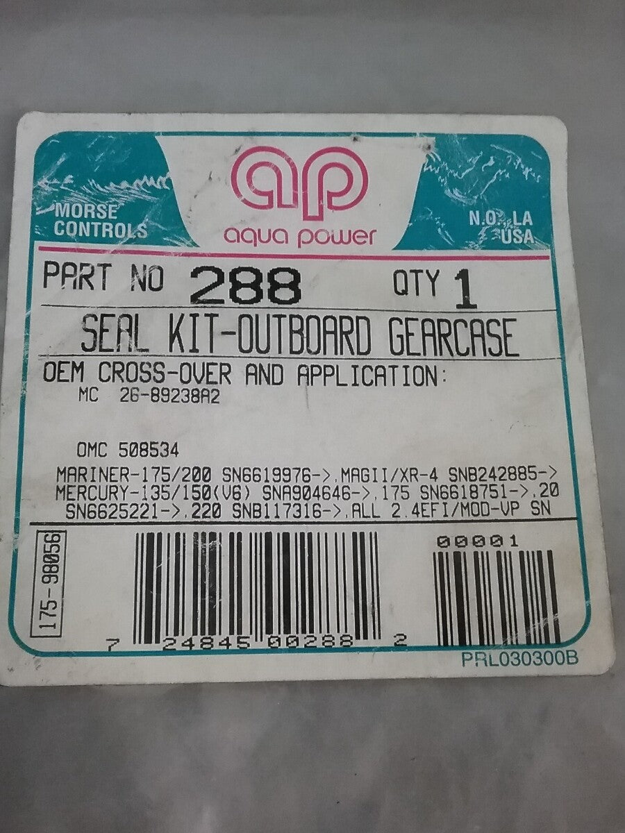 NEW AQUA POWER 26-89238A2 SEAL KIT Mercury Outboard 135-220HP INCOMPLETE KIT