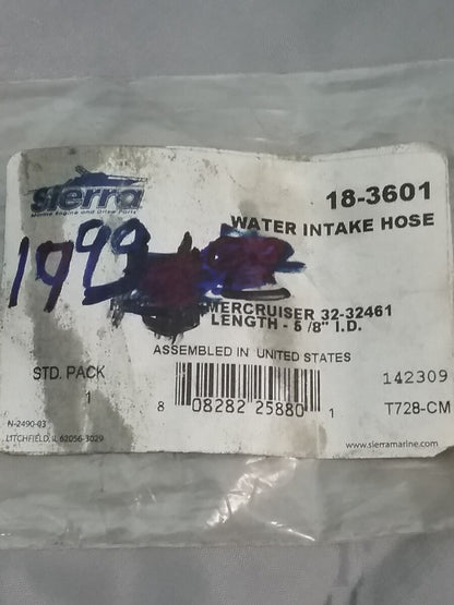 NEW SIERRA 18-3601 WATER INTAKE HOSE Mercruiser 32-32461 ALPHA ONE