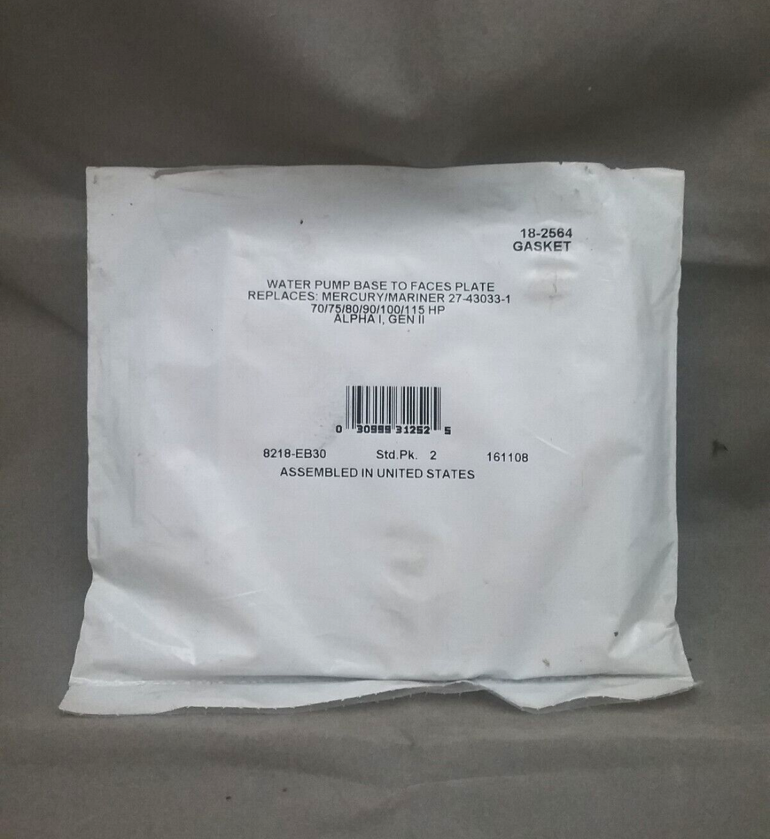 NEW SIERRA 18-2564 GASKET WATER PUMP MERCURY MERCRUISER CHRYSLER HONDA