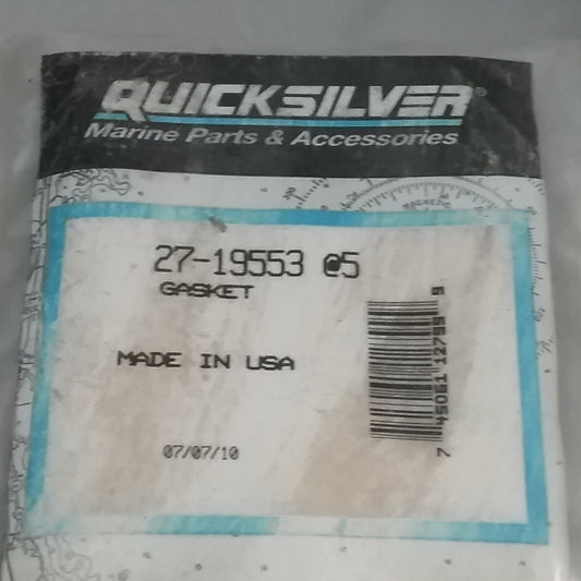 QTY5 NEW QUICKSILVER 27-19553 GASKET Mariner Outboard 35-70HP