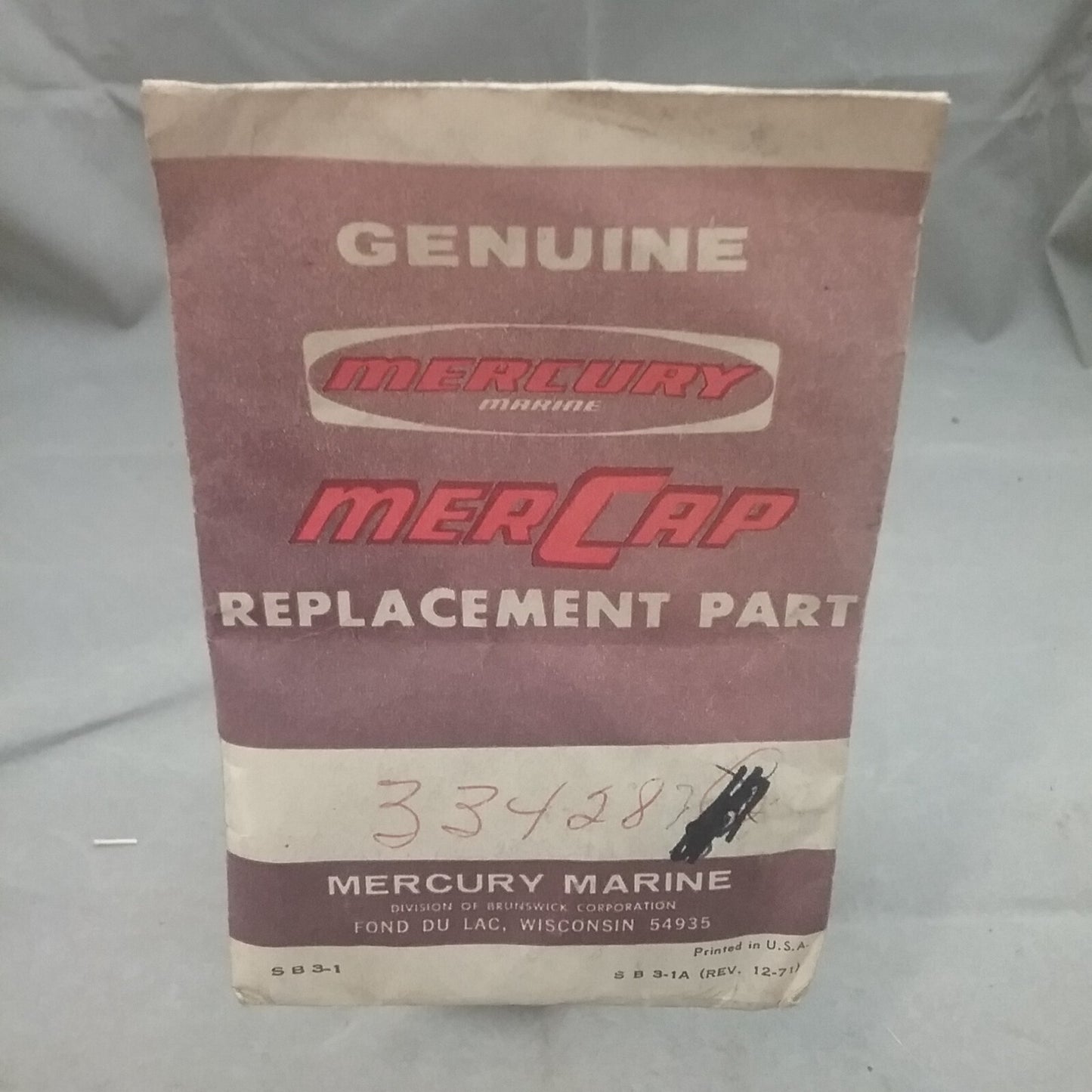 NEW MERCURY 33428 PLATE MERCURY 200HP WATER PUMP HOUSING TO COVER