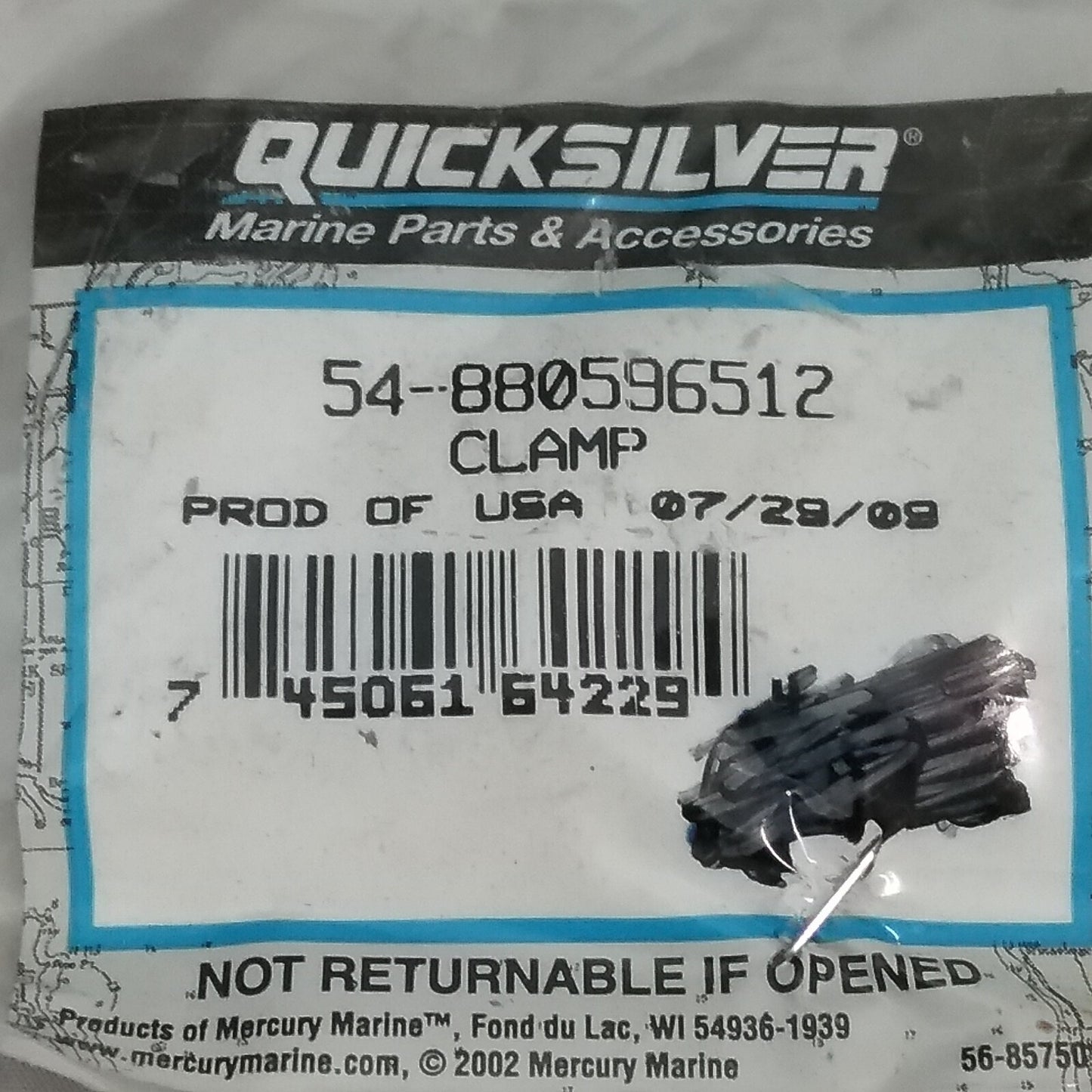 NEW QUICKSILVER 54-880596512 CLAMP Mercury Outboard 80-250HP