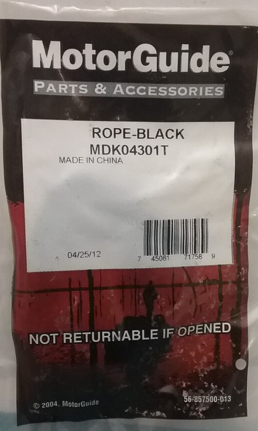 NEW MERCURY MOTORGUIDE MDK04301T ROPE Black 40" Motorguide VariMAX Gator 360