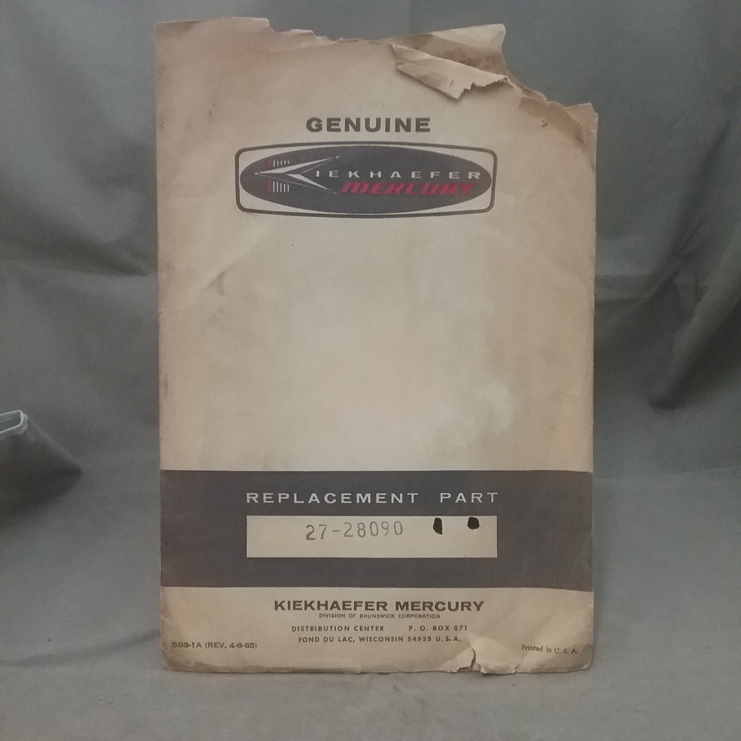 NEW GENUINE MERCURY 27-28090 GASKET MERCURY 20 200HP MANIFOLD GASKET