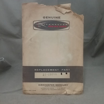 NEW GENUINE MERCURY 27-28090 GASKET MERCURY 20 200HP MANIFOLD GASKET