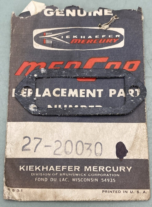 ONE NEW GENUINE MERCURY 27-20030 GASKET MERCURY MARK 15 20 30 50 55 KH7 WG7+