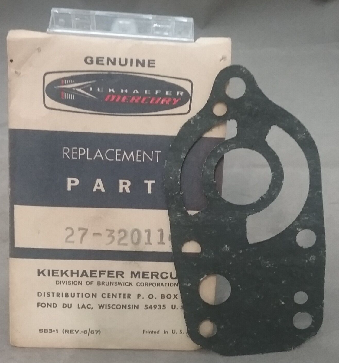 QTY2 NEW GENUINE MERCURY 27-32011 GASKET MERCURY 450/500 6-CYL WATER PUMP GASKET
