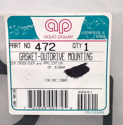 NEW AQUA POWER 427 GASKET OUTDRIVE MOUNTING OMC 0915840 Sterndrive 3.0L-5.80L