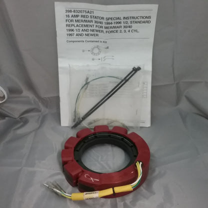 NEW QUICKSILVER 398-832075A21 STATOR KIT Mercury Mercruiser30-40HP Force 2-4 CYL