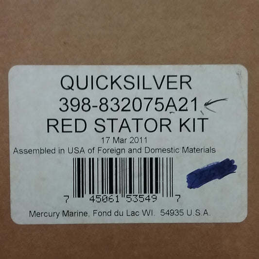 NEW QUICKSILVER 398-832075A21 STATOR KIT Mercury Mercruiser30-40HP Force 2-4 CYL