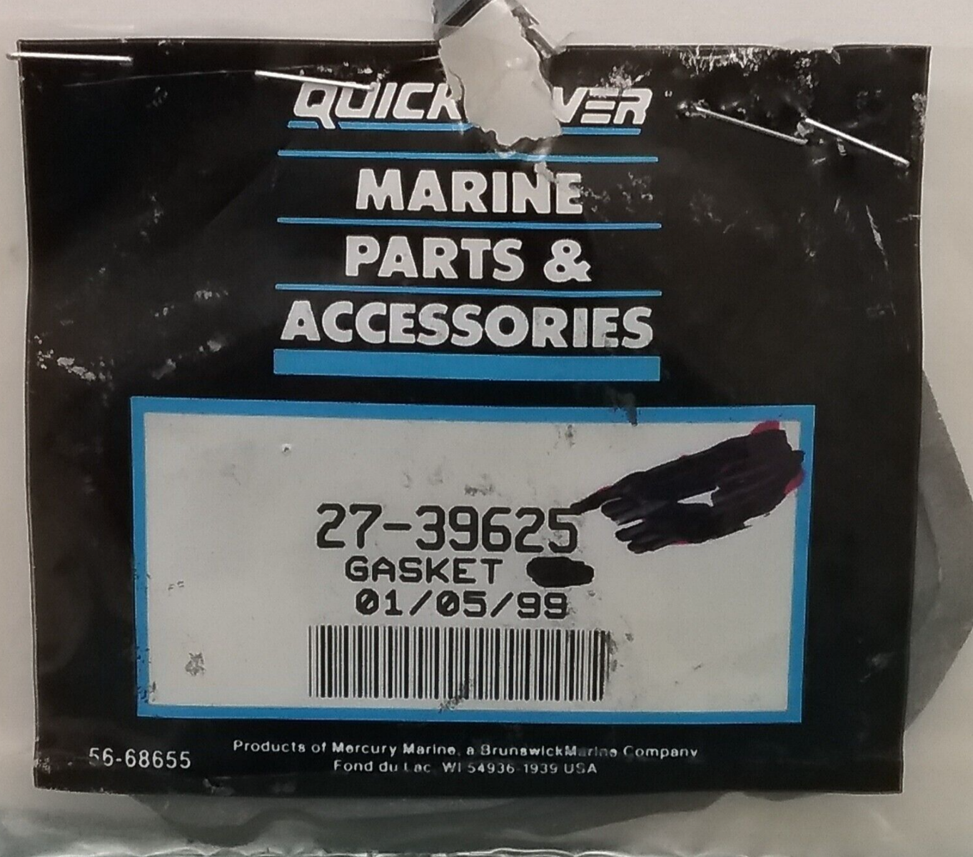 QTY8 NEW QUICKSILVER 27-39625 GASKET Mercury Outboard 20-200HP