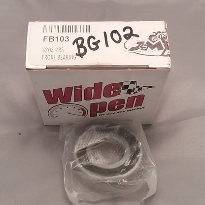 NEW WIDE OPEN FB103 FRONT BEARING 6203 2RS UNIVERSAL PART